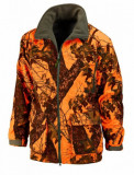  - Rascher oboustranná flísová bunda, barva oranžovo-olivová Oranžová lesklá, olivová / XL