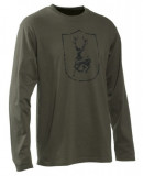  - Tričko s dlouhým rukávem Deerhunter Logo kôrovo zelená / S