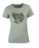  - Dámské triko Fjällräven Arctic Fox Print v 2 barvách šalvěj zelená / XS